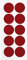 Lampa 98056 - Juego de 10 Adhesivos Reflectantes, diámetro 27 mm, Color Rojo