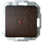 Kopp 619678085 Milano Wenge Kontrollschalter (Aus- und Wechselschalter) mit Linse und eingesetzter Glimmlampe