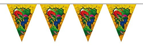 NEU Wimpelkette Dino Party, ca. 6 m