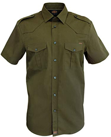 ROCK-IT Apparel I Camicia a Manica Corta da Uomo I Camicia Premium con Bottoni sul Davanti I Camicia in Cotone Casual [S-5XL] Vari Colori