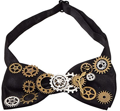 BLESSUME Steampunk Fliege Vintage Gears Kostümzubehör für Cosplay
