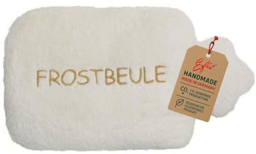 Efie Wärmflasche FROSTBEULE, 1,8L, Made in Germany, nachhaltig, Bio Baumwolle