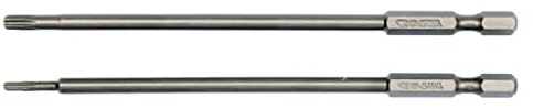 Phillips Drill bits, Extra Long, 100 mm, Torx T10/T25, Pack of 2