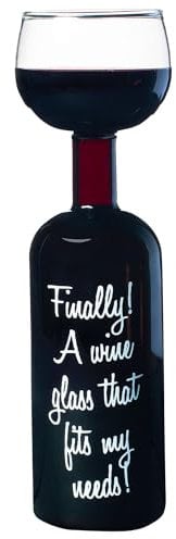 BigMouth Inc - Copa de botella de vino, transparente, 750 ml