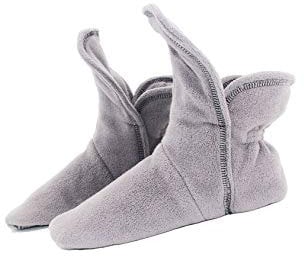 RAIKOU Hausschuhe für Damen, Herren aus Micro Fleece mit ABS und Rutschfester Sohle Größe,Super Flauschige Hüttenschuche (34-37, Charcoal Grau)