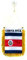 AZ FLAG - Wimpel Costa Rica - 15x10 cm - Kostaricanische Mini Flagge 10 x 15 Cm - Auto Pennant Spezielle Auto