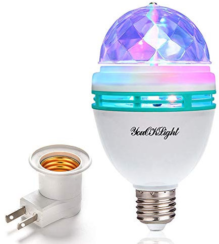 youoklight E26/E27 Full Color Rotierende LED Strobe Lampe Multi Farbwechsel Farbe Kristall Stage Light für Disco Geburtstag Party Club Bar