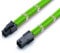 Shakmods 4 Pin ATX CPU Motherboard Sleeved Extension Cable 30cm + 2 Cable Combs (Green)