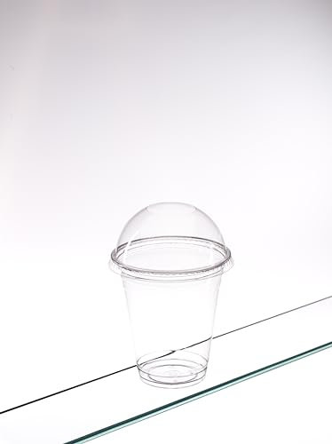 SOMOPLAST Copas para batidos con tapa domo de 16 onzas/500 ml (paquete de 50)