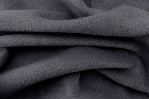 Dark Grey Soft Anti Polar Fleece Fabric, Top Quality Soft Fleece Material 150cm Width Sold by 1/2 metre Unit Charcoal Gray/Grey