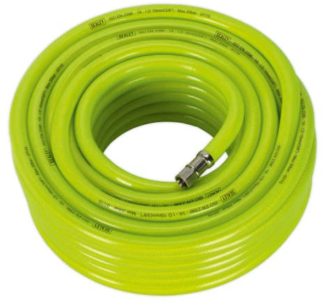 Sealey Ahfc2038 Air Hose High Visibility 20Mtr X ?10Mm with 1/4In Bsp Unions
