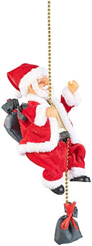 infactory Weihnachtsmann klettert: Kletternder Weihnachtsmann Santa Crawl (Kletter, hängender, Musik)