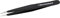 TWEEZERMAN Spitze Pinzette (Handgeschliffene Spitzen, Augenbrauen zupfen, Splitter entfernen, Rostfreier Edelstahl), Schwarz