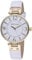 Anne Klein Women's Leather Strap Watch White
