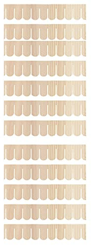 Dolls House Pack of 12 Miniature Wooden Fish Scale Shingle Strips Roofing Tiles