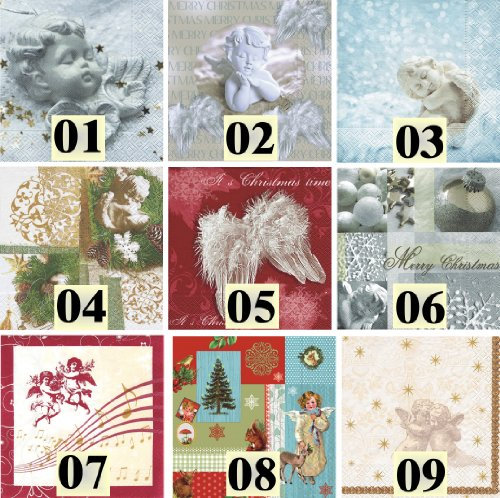20 Servietten Motiv Auswahl m?glich Weihnachten Peaceful Angel Friedlicher Engel