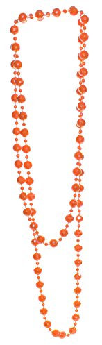 budawi orange Perlenkette facettiert Länge 130 cm, Kugelkette aus Acryl