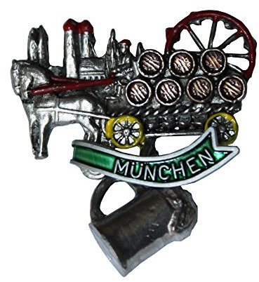 Breiter Hutanstecker Hutabzeichen Hutschmuck Oktoberfestumzug mit hängendem Bierkrug Trachtenpin Brosche