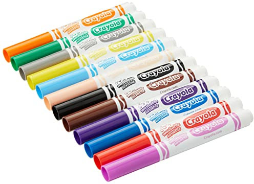 CRAYOLA Washable Broadline Markers - Assorted Colours (Pack of 144) | Perfect for School Classrooms
