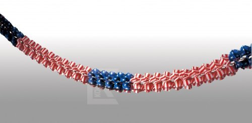 Kogler USA Girlande Flammenhemmend in Beutel, Papier, Blau/Weiß/Rot, Einheitsgröße