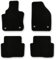 Bär-AfC Auto Fußmatten Basic passend für VW Touran 1T 2003-2010 + FL, Autoteppiche Nadelvlies Schwarz, Rand Kettelung Schwarz, Set 4-teilig, VW04425