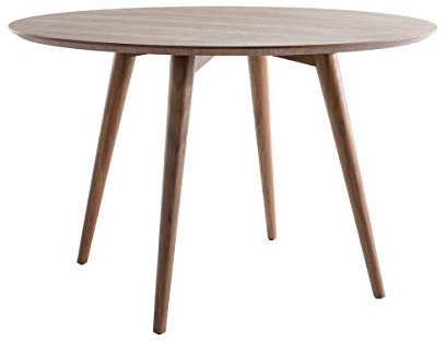 Miliboo Table à Manger Design Ronde Noyer D120 cm Livia