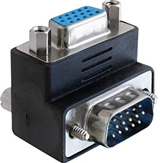 CONECTICPLUS Adaptateur VGA mâle Femelle coudé Bas