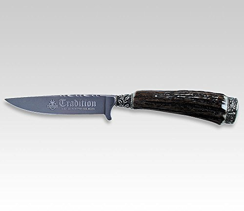Linder Trachtenmesser Tradition, rostfr, Hirschhorn, Eichenlaub 10 cm