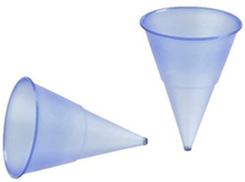 Papstar Spitzbecher / Kegelbecher Blue Cone (1000 Stück) 115 ml, Polypropylen-Kunststoff, ø 7.03 x 9.5 cm, blau-transparent, besonders dekorativ, für Feiern und den Gastro-Bereich, #19618