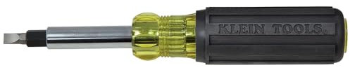 Multi-Bit Screwdriver/Nut Driver, Heavy Duty Klein Tools 32557, Yellow/Black