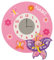alles-meine.de GmbH Bastelset 3-D Uhr/elektrische Wanduhr/Uhr - Schmetterling rosa Mädchen- incl. Namen