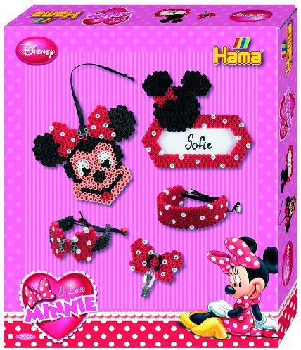 Hama 7955 - Geschenkpackung Minnie Maus, ca. 2500 Bügelperlen und einer Stiftplatte