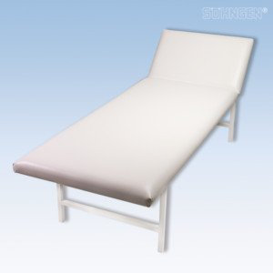 Ruheraumliege Stahlrohr Kopf & Fußteil verstellbar weiß