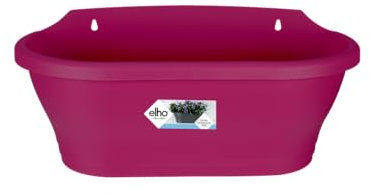 Elho Corsica Mural 39 - Planteur pour Balcon & Extérieur - Ø 39.0 x H 18.5 cm - Rose/Cerise