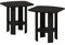 Furinno Design Simple Table d'Appoint de Chevet avec Tiroir Poubelle, Paquet de 2, Expresso