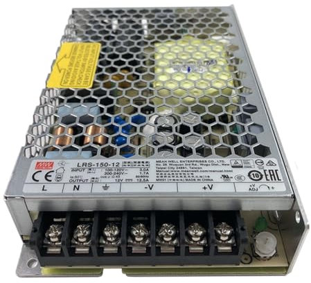 KingLed – MeanWell Transformateur Meanwell LRS-150-12 150W 12V IP20 Bloc d'alimentation transformateur pour Bande LED – code. 1986