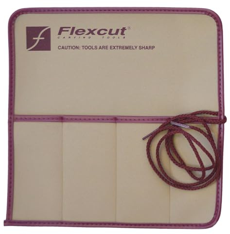 Flexcut Holzschnitzwerkzeuge, Messerrolle, vier Taschen für Flexcut-Tranchiermesser und Werkzeuge, 96 g, KN00, hergestellt in den USA