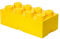 LEGO Aufbewahrungsstein, 8 Noppen, Stapelbare Aufbewahrungsbox, 12 l, gelb