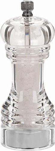 APS 40541 Salzmühle PROFESSIONAL, Ø 5,5 cm, Höhe 15 cm, Mahlwerk aus Edelstahl, Acryl