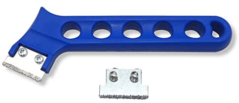 DEWEPRO® Fugenreiniger - Fugenkratzer mit wechselbarer Klinge aus Hartmetall (HM) - im Set inkl. 1 Ersatzklinge - Klingenbreite: 30mm