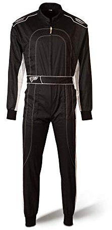 Speed Racewear Combinaison de kart, noire/blanche M schwarz/weiß