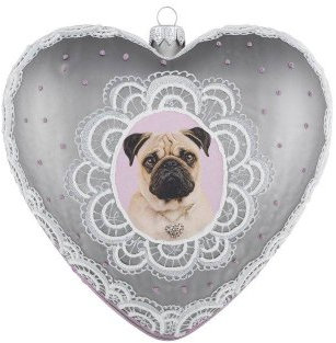 Hänger Herz Mopsi, pink/silber, L Gift Company