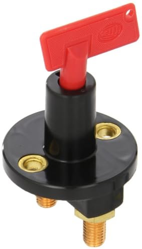 HELLA 6EK 002 843-003 Hauptschalter, Batterie - S33 - Drehbetätigung - Anschlussanzahl: 2 - geschraubt - Schließer - Gewindesteigung: 1.5mm