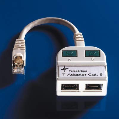 TELEGÄRTNER J00029A0011 T-Adapter Kat.5e, 2xToken Ring