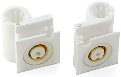 Set of 2 Bifold Door Wheel Blocks Shower Rollers/Runner Grooved 20mm Wheel Diameter 1 Left and 1 Right Hand B2