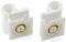 ShowerPart Bifold Shower Door Wheel Blocks, 20mm Diameter, Grey Plastic, 2x (Left & Right)