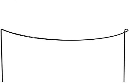 Wide Bow Plant Supports for Peonies, Hydrangea, Roses, etc - Strong Metal Garden Supports - Interlinking to make rows (Pack of 9)
