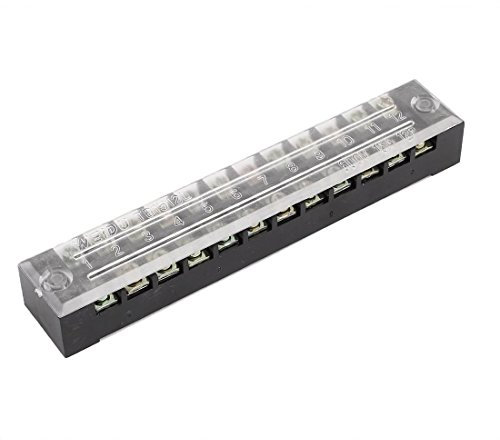 sourcing map Barriere Block Klemmleiste Kabelverbinder 12Position TB1512L 600V15A