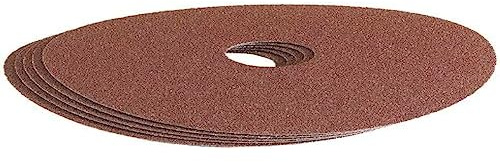 Draper 58618 Aluminium Oxide Sanding Disc, 80 Grit, 115mm, Pack of 5 , Blue