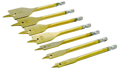 Rolson 48525 7 pc Flat Wood Drill Bit Set
